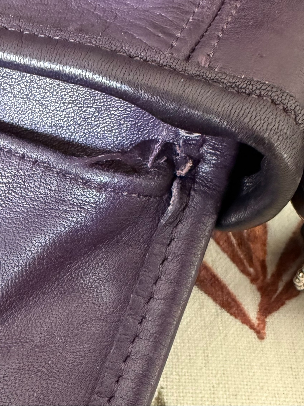 COACH Rare Vintage Plum Leather Crossbody - Picture 9 of 12